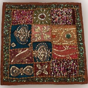 $15 or 4/$45 NWOT hand decorated pillow covers 16”x16” from Greece